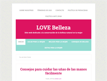 Tablet Screenshot of lovebelleza.com